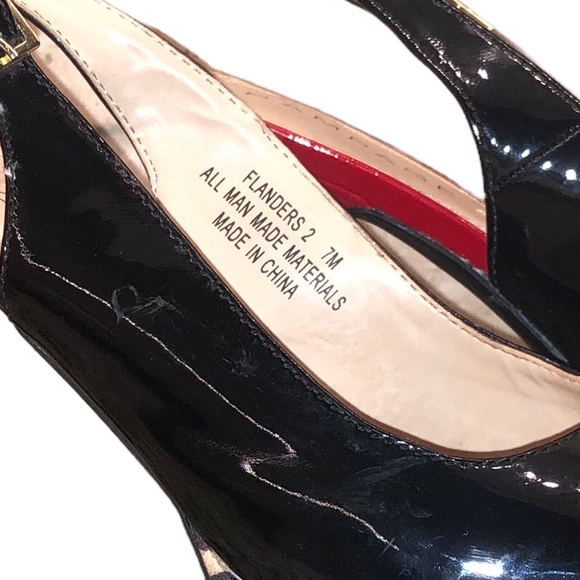 Rampage Flanders Sling Backs Red, Black And Leopard Print 4” Women’s Heels Sz 7 - Picture 7 of 15